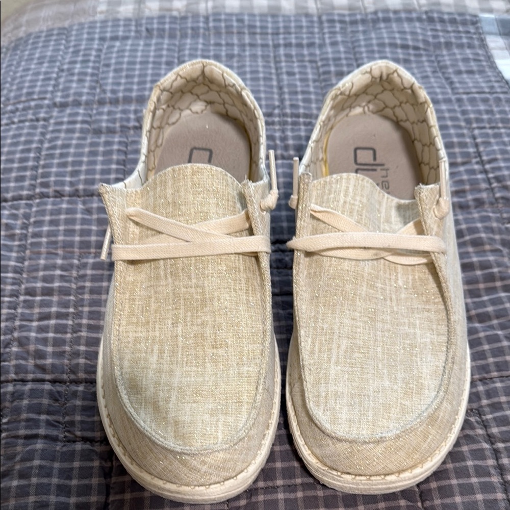 Hey Dude Light Tan Slip-On Shoes